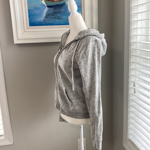 Abercrombie & Fitch Gray y2K Hoodie Zipper Sweatshirt Jacket Medium - Picture 4 of 8